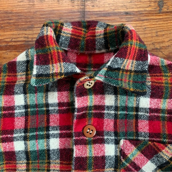 Vintage Children’s Plaid Wool Shacket Button Front - Picture 4 of 8